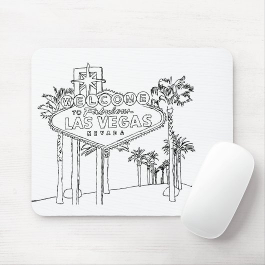 Las Vegas Urlaub Zeichnend Urlaub Kunst, Kultur Mousepad (Mit Mouse)