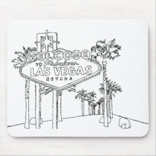 Las Vegas Urlaub Zeichnend Urlaub Kunst, Kultur Mousepad