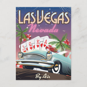Las Vegas Urlaubsposter im Vintage-Stil Postkarte