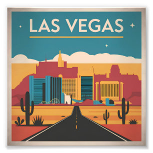 Las Vegas USA Vintag Fotodruck