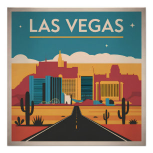 Las Vegas USA Vintag Poster