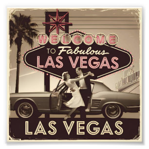 Las Vegas USA Vintage Fotodruck