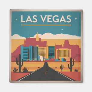 Las Vegas USA Vintage Magnet