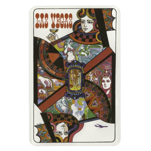 Las Vegas USA Vintage Travel Magnet (Vertikal)