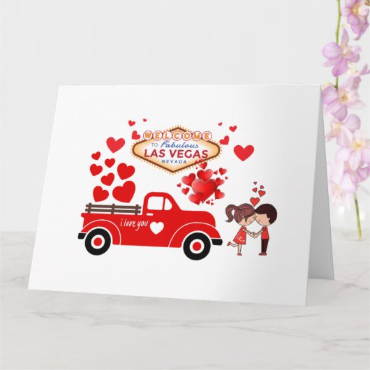 Las Vegas Valentine's Day Card Karte (Orchidee)