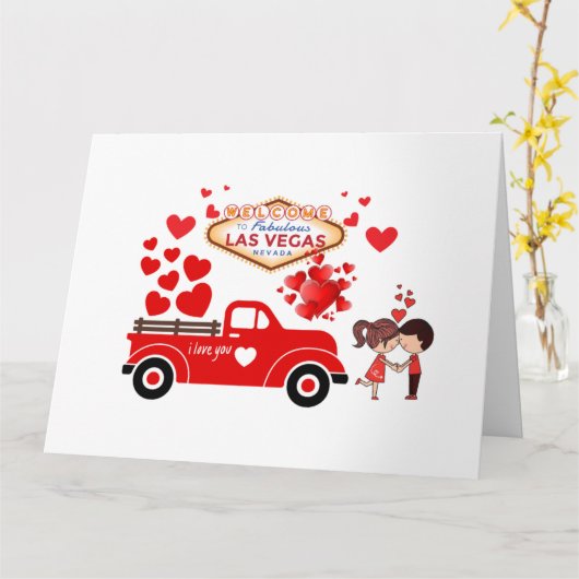 Las Vegas Valentine's Day Card Karte (Gelbe Blume)