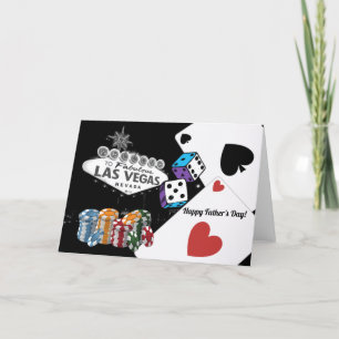 Las Vegas Vegas Vatertag Card Dankeskarte