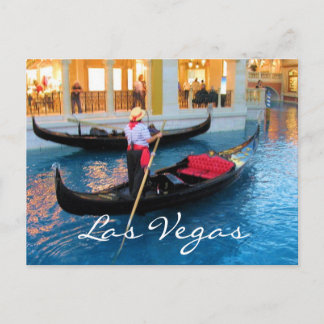 Las Vegas Venice Gondoliers Postkarte