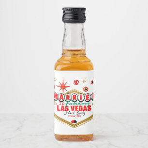 Las Vegas Verheiratetes Paar Matching Urlaub Nevad Alkoholflaschenetikett