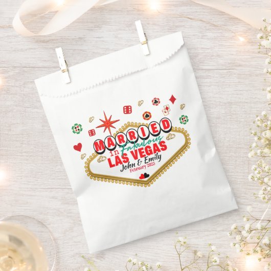 Las Vegas Verheiratetes Paar Matching Urlaub Nevad Geschenktütchen (Ausgeschnitten)