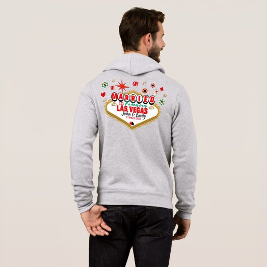 Las Vegas Verheiratetes Paar Matching Urlaub Nevad Hoodie (Schwarz voll)