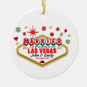 Las Vegas Verheiratetes Paar Matching Urlaub Nevad Keramik Ornament (Vorne)