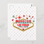 Las Vegas Verheiratetes Paar Matching Urlaub Nevad Postkarte (Vorne/Hinten)