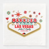 Las Vegas Verheiratetes Paar Matching Urlaub Nevad Serviette (Vorderseite)