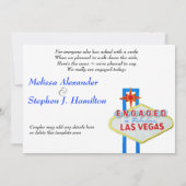 Las Vegas Verlobung Fotokarte Einladung (Rückseite)