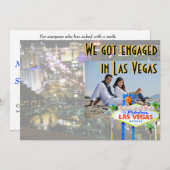 Las Vegas Verlobung Fotokarte Einladung (Vorne/Hinten)