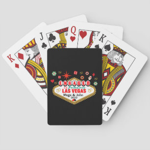 Las Vegas Verlobungsfeier Paar Spielkarten