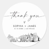 Las Vegas Vielen Dank für Ihre Unterstützung 3" (B Runder Aufkleber (Vorderseite)