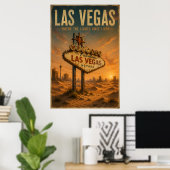 Las Vegas Vintage Poster (Heimbüro)