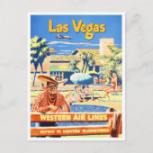Las Vegas Vintage Reise Postkarte (Vorderseite)