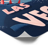 Las Vegas Vintage Reisen und Kunst Poster (Ecke)