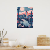 Las Vegas Vintage Reisen und Kunst Poster (Küche)