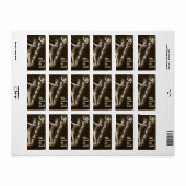 Las Vegas Vintage Reiseplakat Adressaufkleber (Vorne)