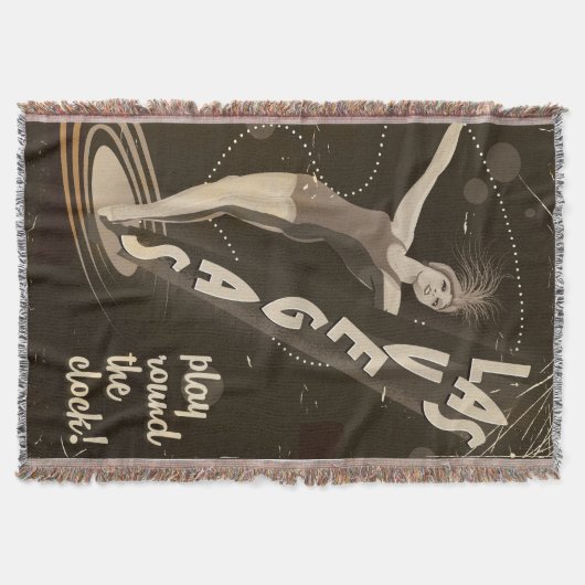 Las Vegas Vintage Reiseplakat Decke (Vorderseite)