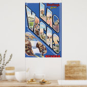 Las Vegas Vintage Reiseplaner Kunst Poster (Küche)