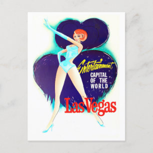 Las Vegas Vintage-Reisepostkarte Postkarte