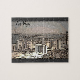 Las Vegas Vintage-Stadt-Puzzle Puzzle