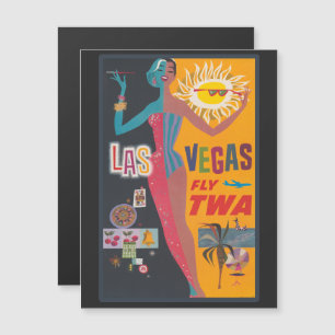 Las Vegas Vintage-Werbekampagne für Tourismus Magnetkarte