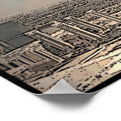 Las Vegas Vintages landschaftliches Stadtplakat Poster (Ecke)