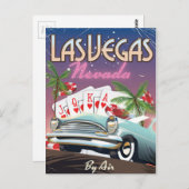 Las Vegas Vintages Urlaubsplakat Postkarte (Vorne/Hinten)