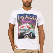 Las Vegas Vintages Urlaubsplakat T-Shirt (Vorderseite)