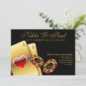 Las Vegas VIP Empfang | schwarz Einladung (Stehend Vorderseite)