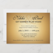 Las Vegas VIP Empfang | schwarz Einladung (Rückseite)