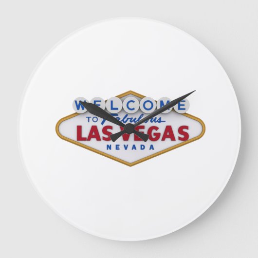 Las Vegas wall clock Große Wanduhr (Vorderseite)