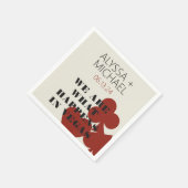 Las Vegas We are What Pappens Wedding Cocktail Serviette (Ecke)