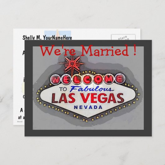 Las Vegas Wedding Ankündigung (Vorne/Hinten)