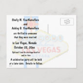 Las Vegas Wedding Ankündigung (Rückseite)