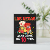 Las Vegas Wedding Anniversary Lucky Couple Postkarte (Stehend Vorderseite)