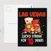 Las Vegas Wedding Anniversary Lucky Couple Postkarte (Vorne/Hinten)