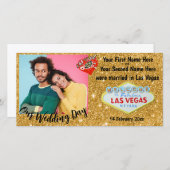 Las Vegas Wedding Announcement Foto Ankündigung (Vorne/Hinten)