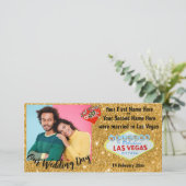 Las Vegas Wedding Announcement Foto Ankündigung (Stehend Vorderseite)
