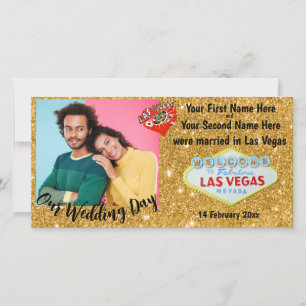 Las Vegas Wedding Announcement Foto Ankündigung