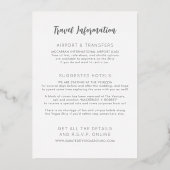 Las Vegas Wedding Black Silver Info über Hinterfol Folieneinladung (Rückseite)