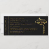 Las Vegas Wedding Boarding Pass Einladungen (Rückseite)