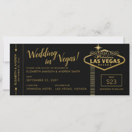 Las Vegas Wedding Boarding Pass Einladungen