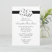 Las Vegas Wedding Brautparty Black Dice Thema Einladung (Stehend Vorderseite)